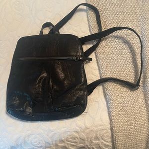 Black backpack purse